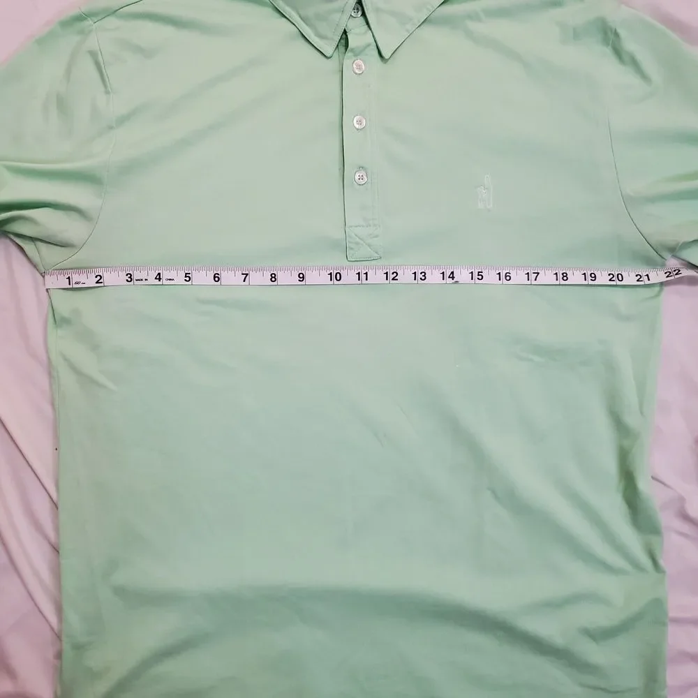 Johnnie-O Green Short Sleeve Polo Shirt Providence St. Mel Embroidered Size L‎